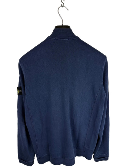 Felpa blu a collo alto con zip Stone Island - Taglia L