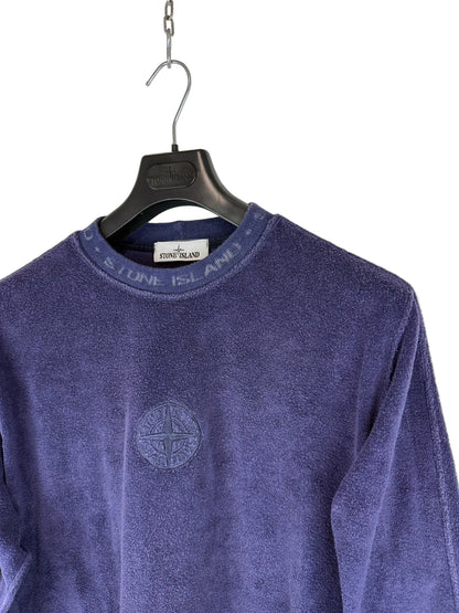 Maglione blu violaceo in ciniglia Stone Island - Taglia L