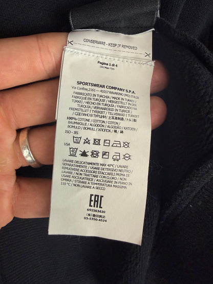 Felpa nera con logo Stone Island - Taglia M