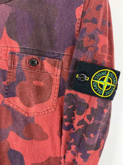 T-shirt a maniche lunghe camo rossa Stone Island - Taglia M