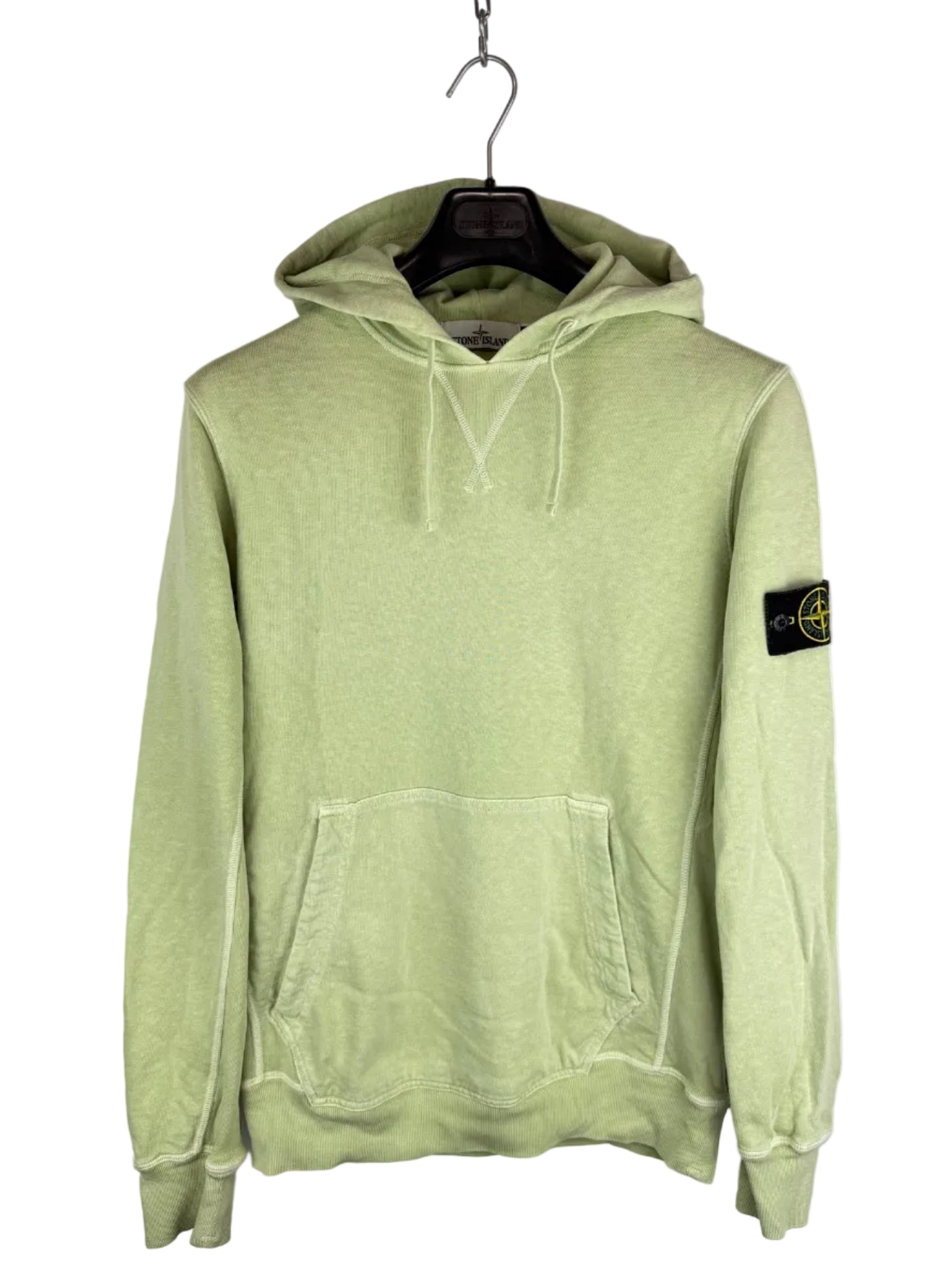 Felpa verde salvia con cappuccio Stone Island - Taglia M