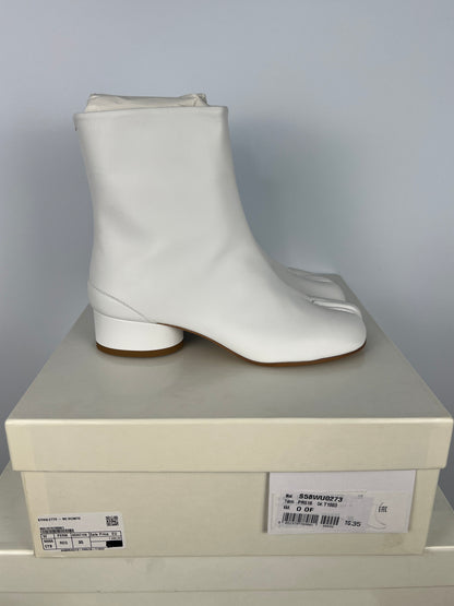 Stivaletti Tabi con tacco bianchi da donna Maison Martin Margiela (nuovi con cartellino) - Numero 35