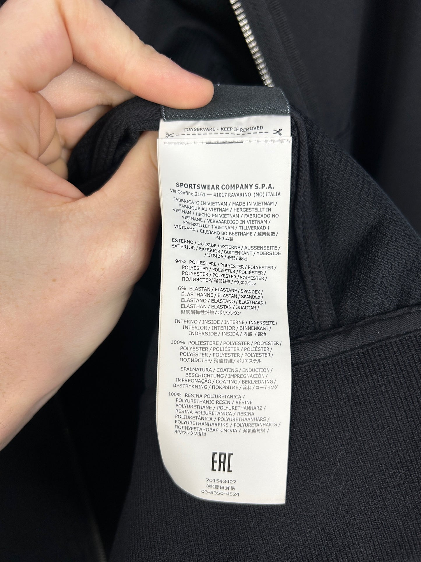 Giacca Light Soft Shell-R nero con zip e cappuccio Stone Island - Taglia M