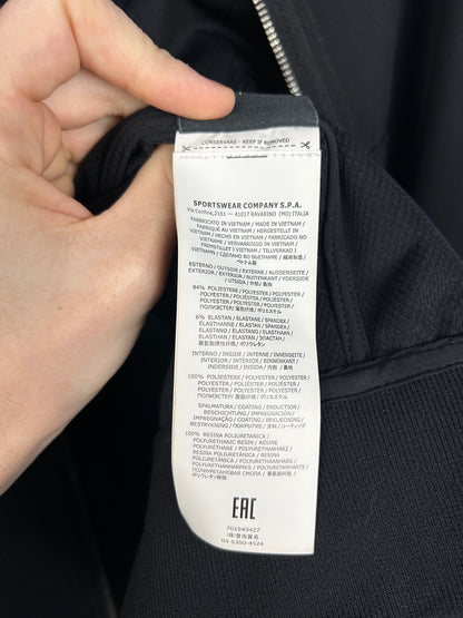 Giacca Light Soft Shell-R nero con zip e cappuccio Stone Island - Taglia M