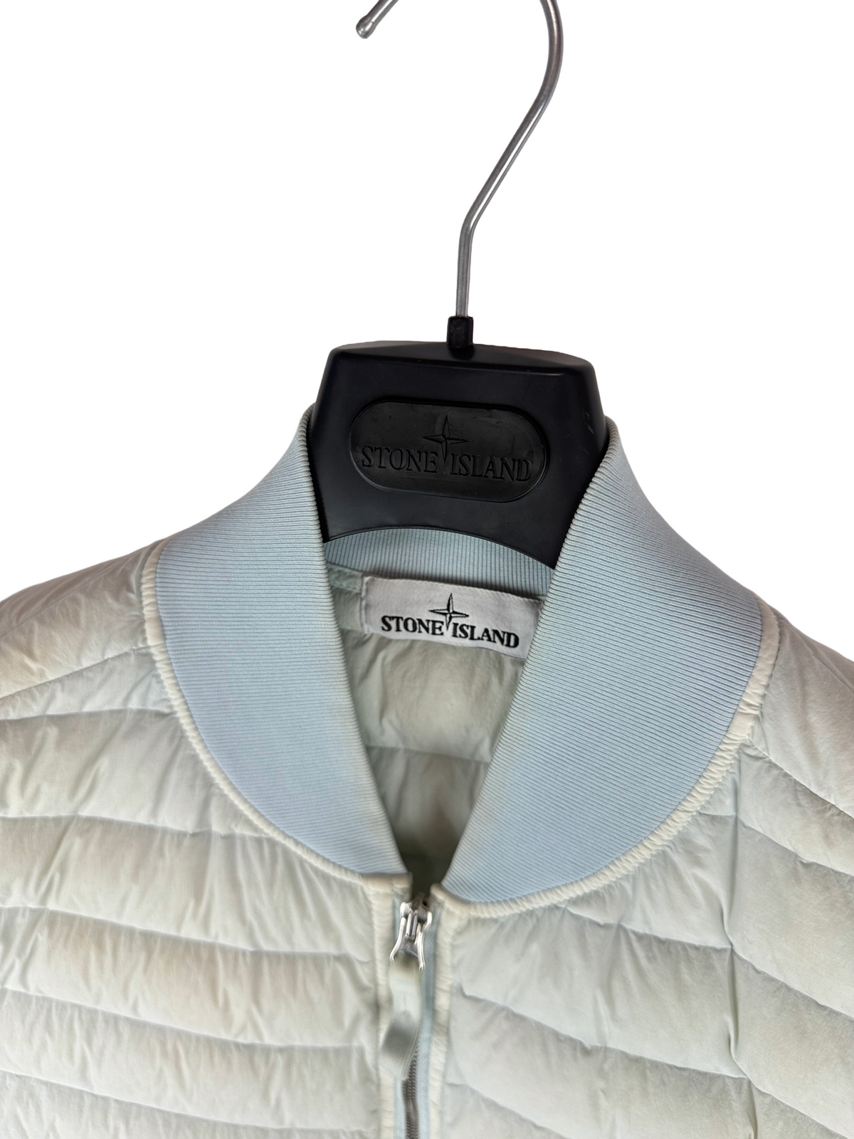 Giacca azzurra Loom Woven Down Chambers Stretch Nylon-TC Stone Island - Taglia L
