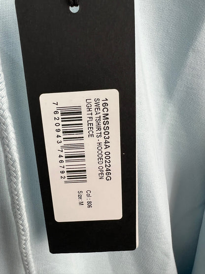 Felpa con zip e cappuccio azzurra C.P. Company (nuova con cartellino) - Taglia M