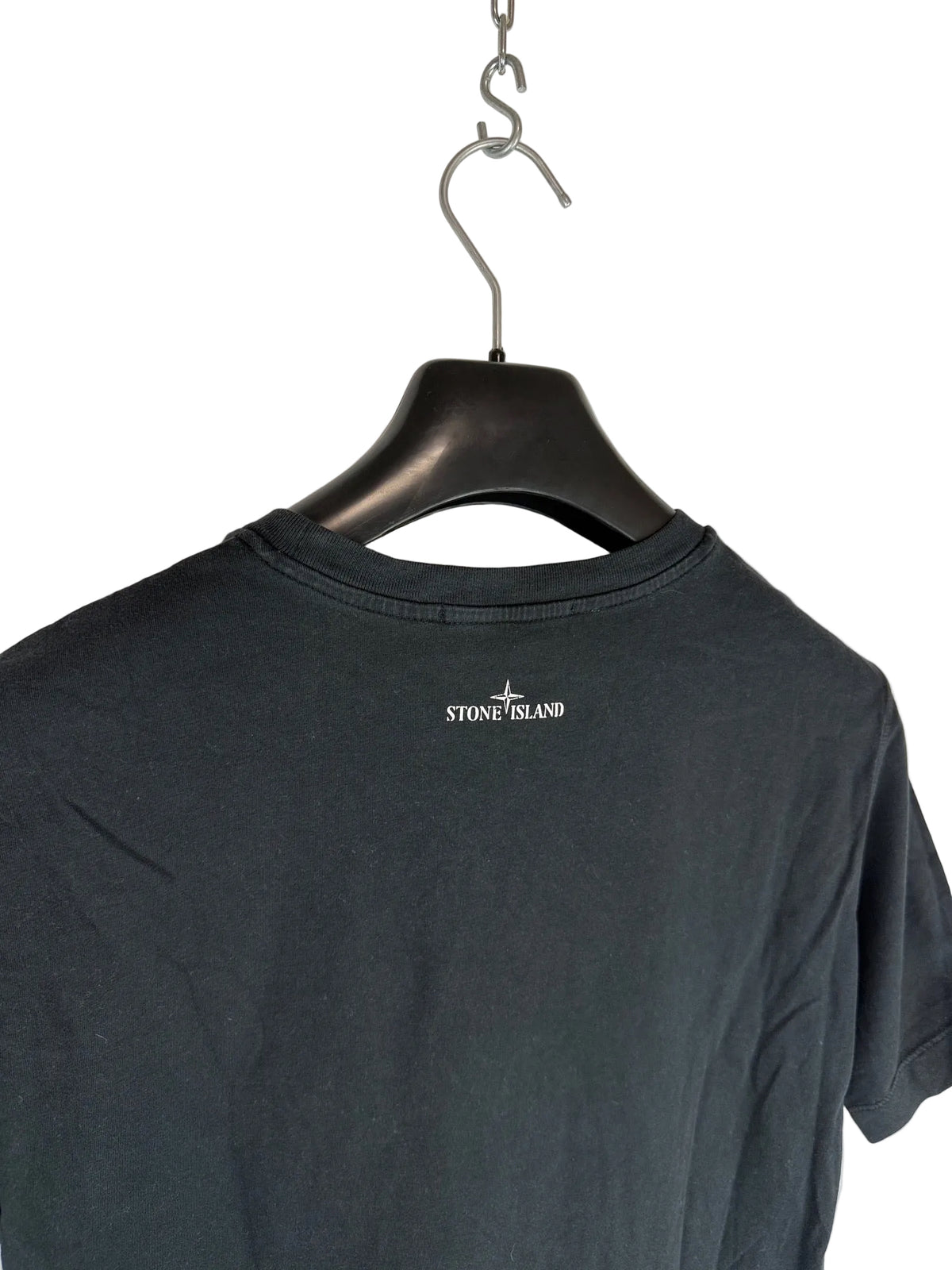Black Stone Island Print T-Shirt - Junior Size (14 Years, 170cm)