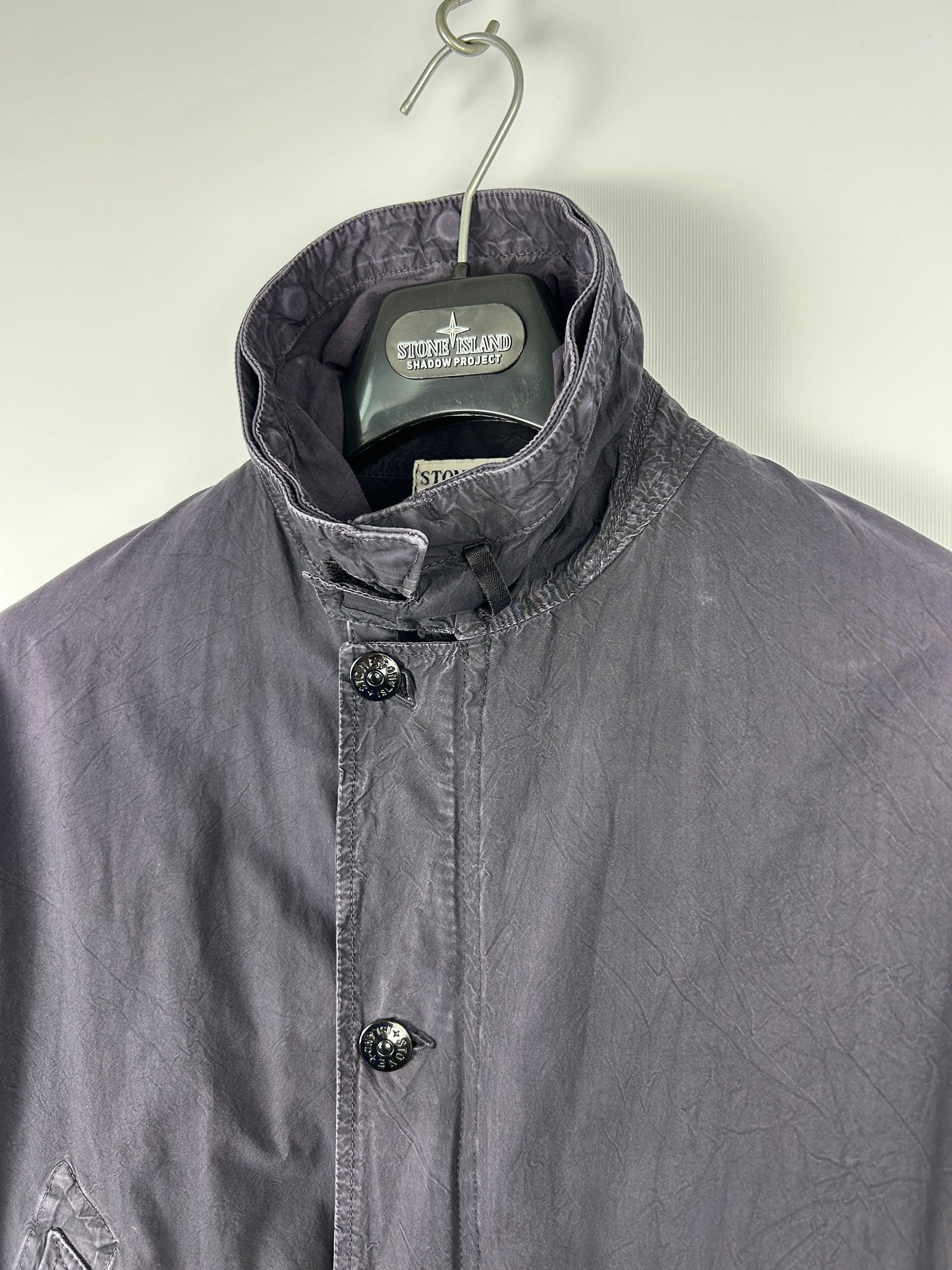 Giacca blu navy vintage Paul Harvey Stone Island con toppa sui gomiti - Taglia M
