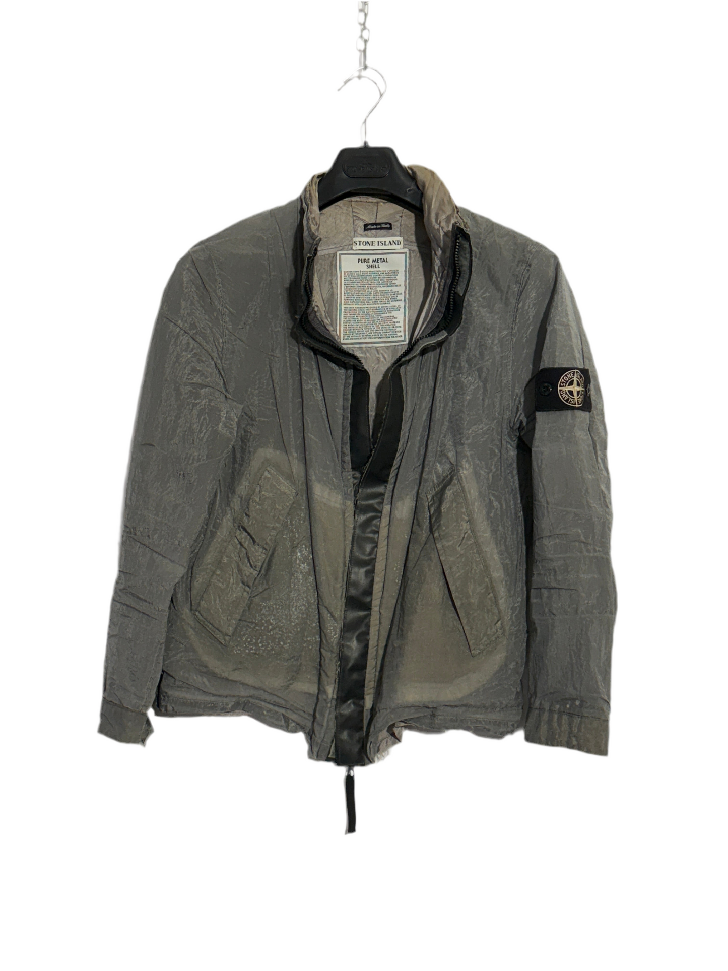 Giacca Vintage “Pure Metal Shell” del 2000 in Nylon metal Stone Island - Taglia M