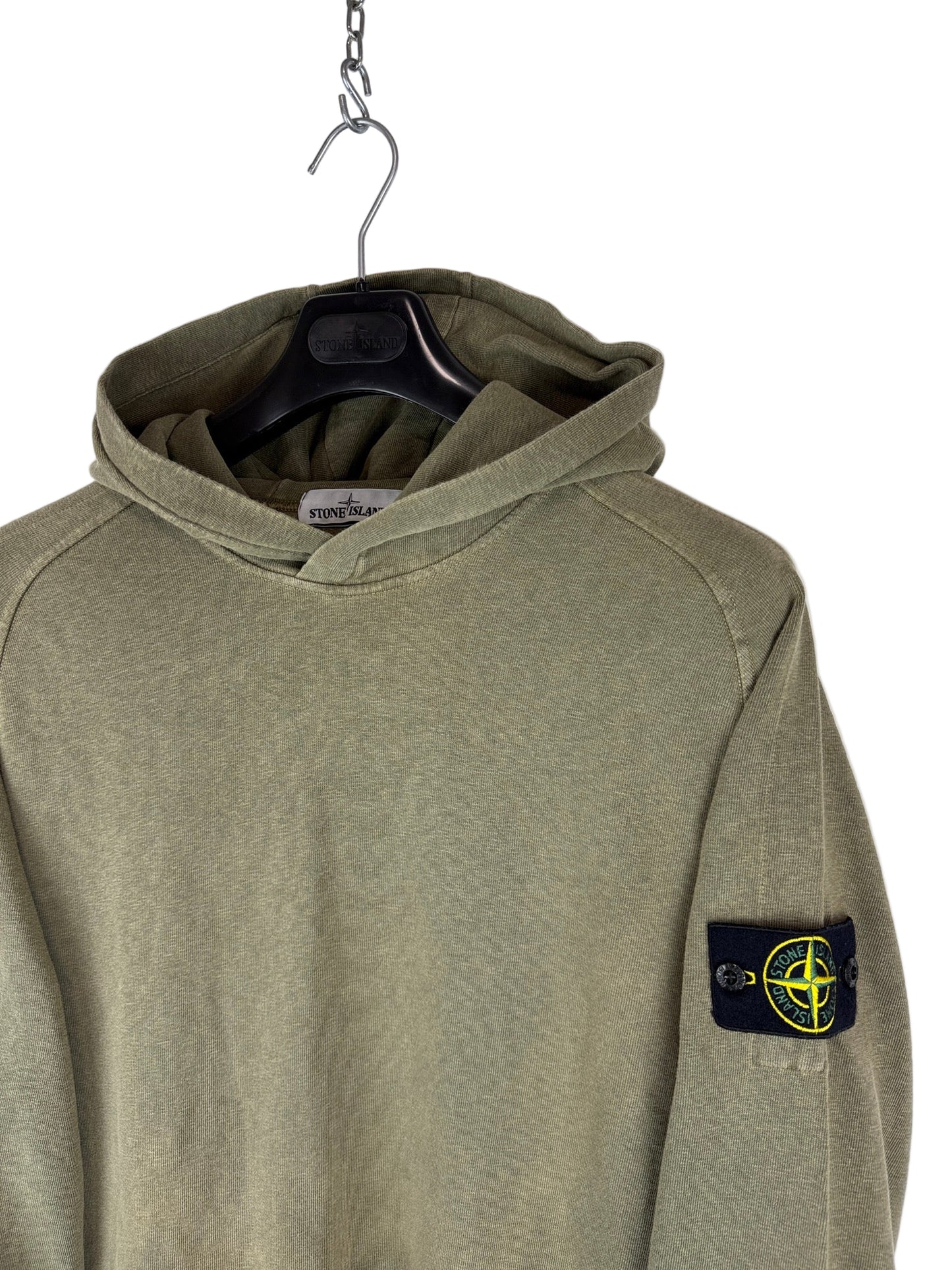 Felpa verde kaki con cappuccio Stone Island - Taglia XL