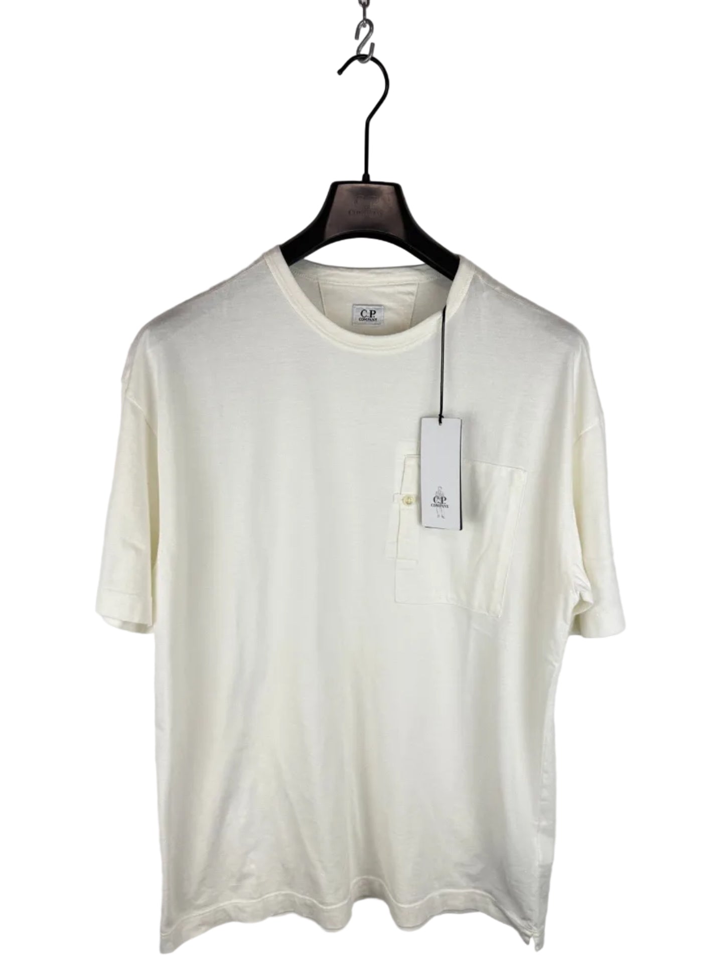 T-shirt bianca con taschino sul petto C.P. Company (nuova con cartellino) - Taglia L