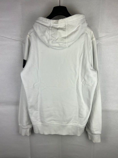 Felpa bianca con cappuccio Stone Island - Taglia S