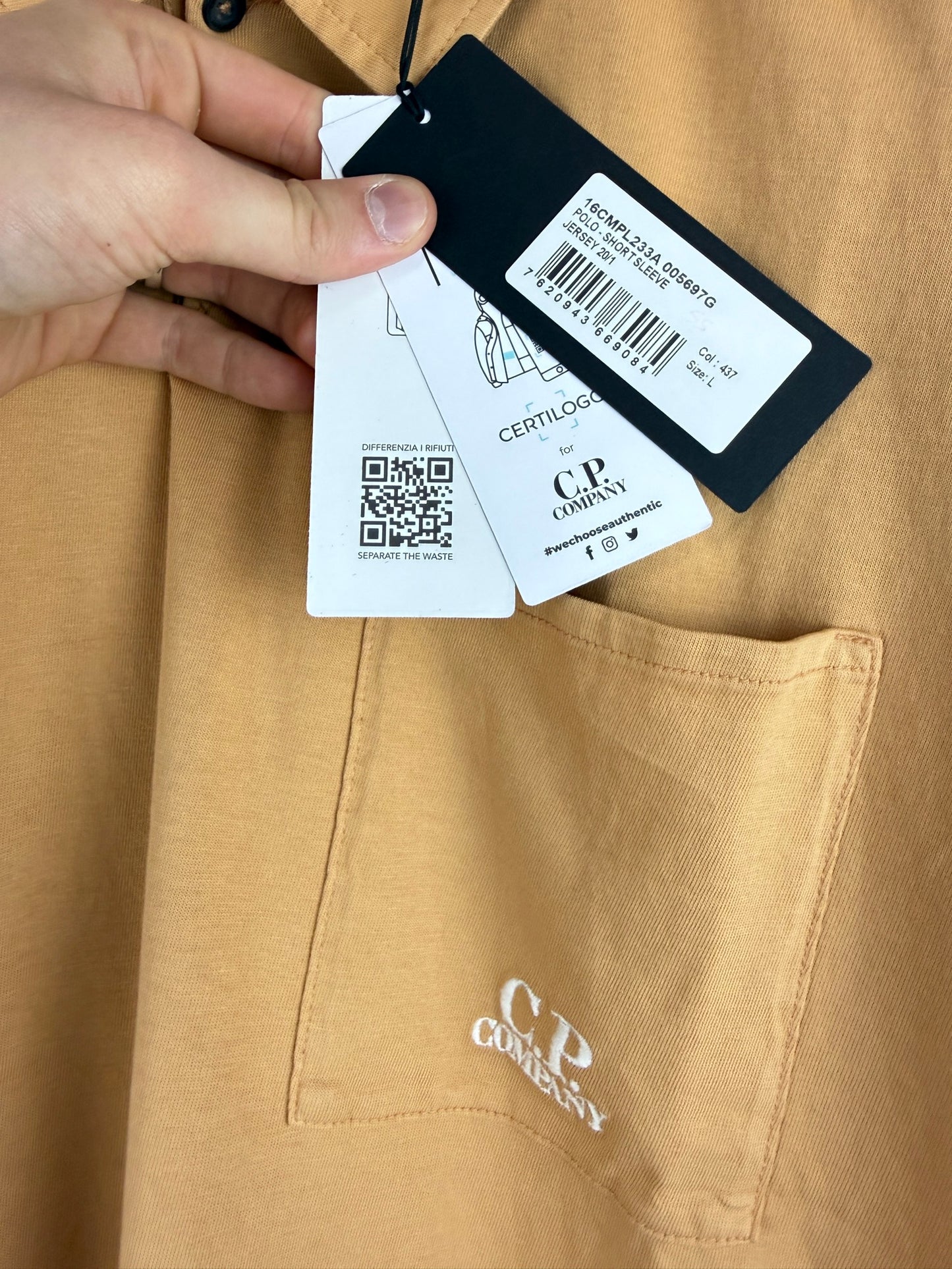 Polo arancione C.P. Company (nuova con cartellino) - Taglia L