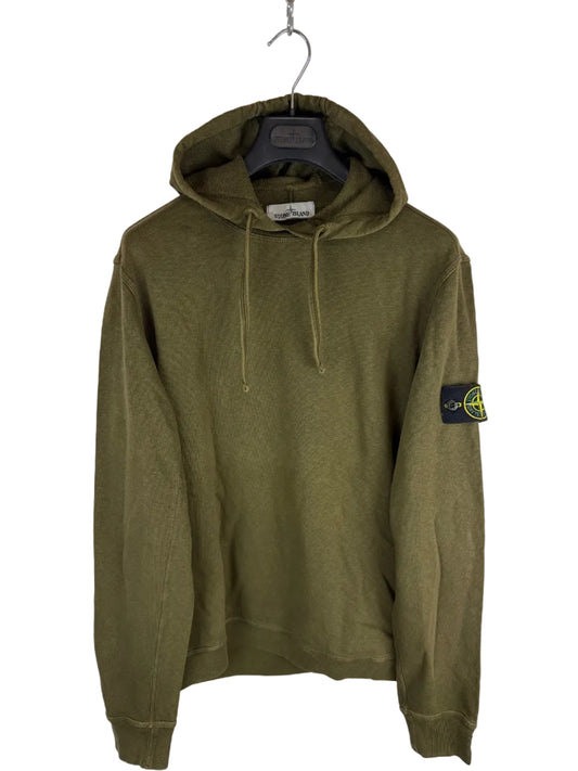 Felpa verde kaki con cappuccio Stone Island - Taglia L