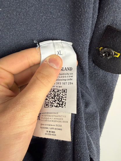 Maglione blu navy con strisce sui polsini Stone Island - Taglia XL