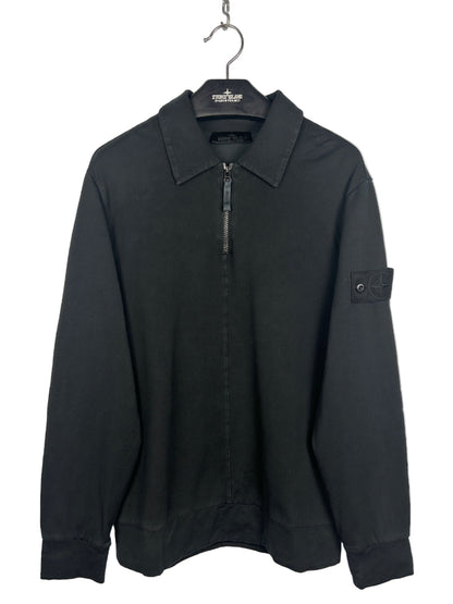 Felpa nera Ghost a mezza zip Stone Island - Taglia M