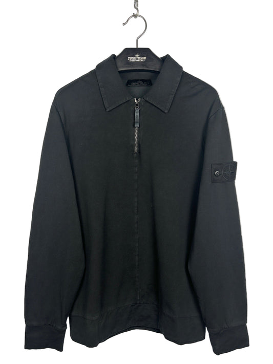 Felpa nera Ghost a mezza zip Stone Island - Taglia M