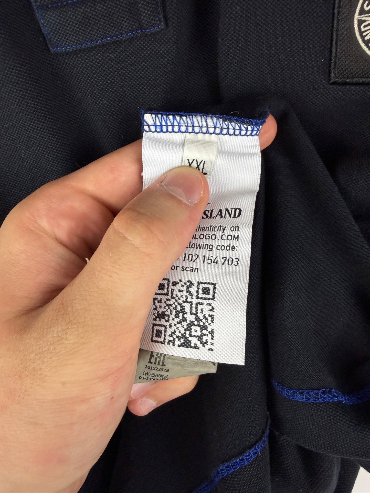 Polo blu Stone Island - Taglia XXL