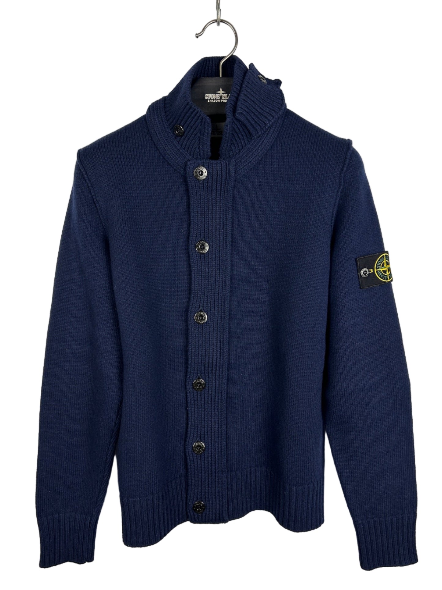 Maglione blu in lana con bottoni Stone Island - Taglia M