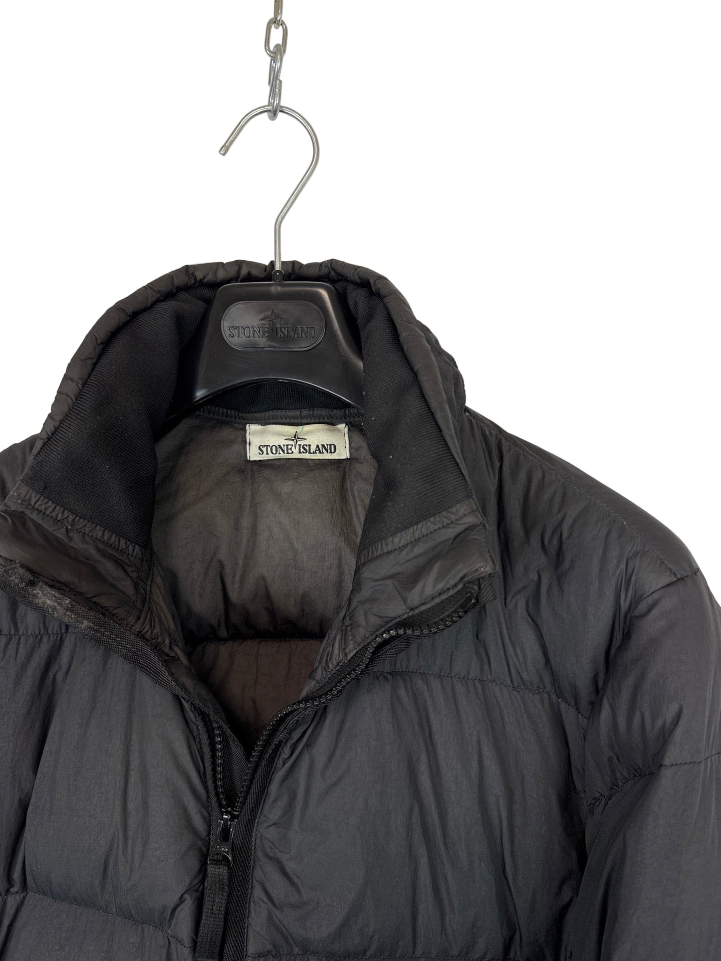 Giacca grigio scuro Garment Dyed Crinkle Reps NY Down Stone Island - Taglia M