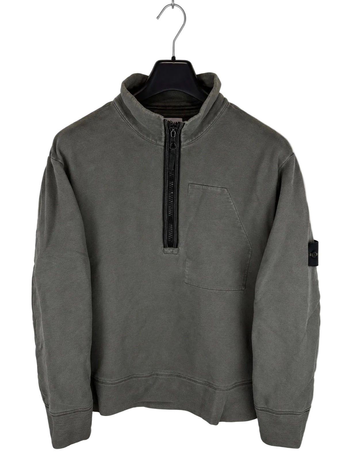Maglione Vintage grigio con zip 1/4 Stone Island - Taglia XXL - foto 1