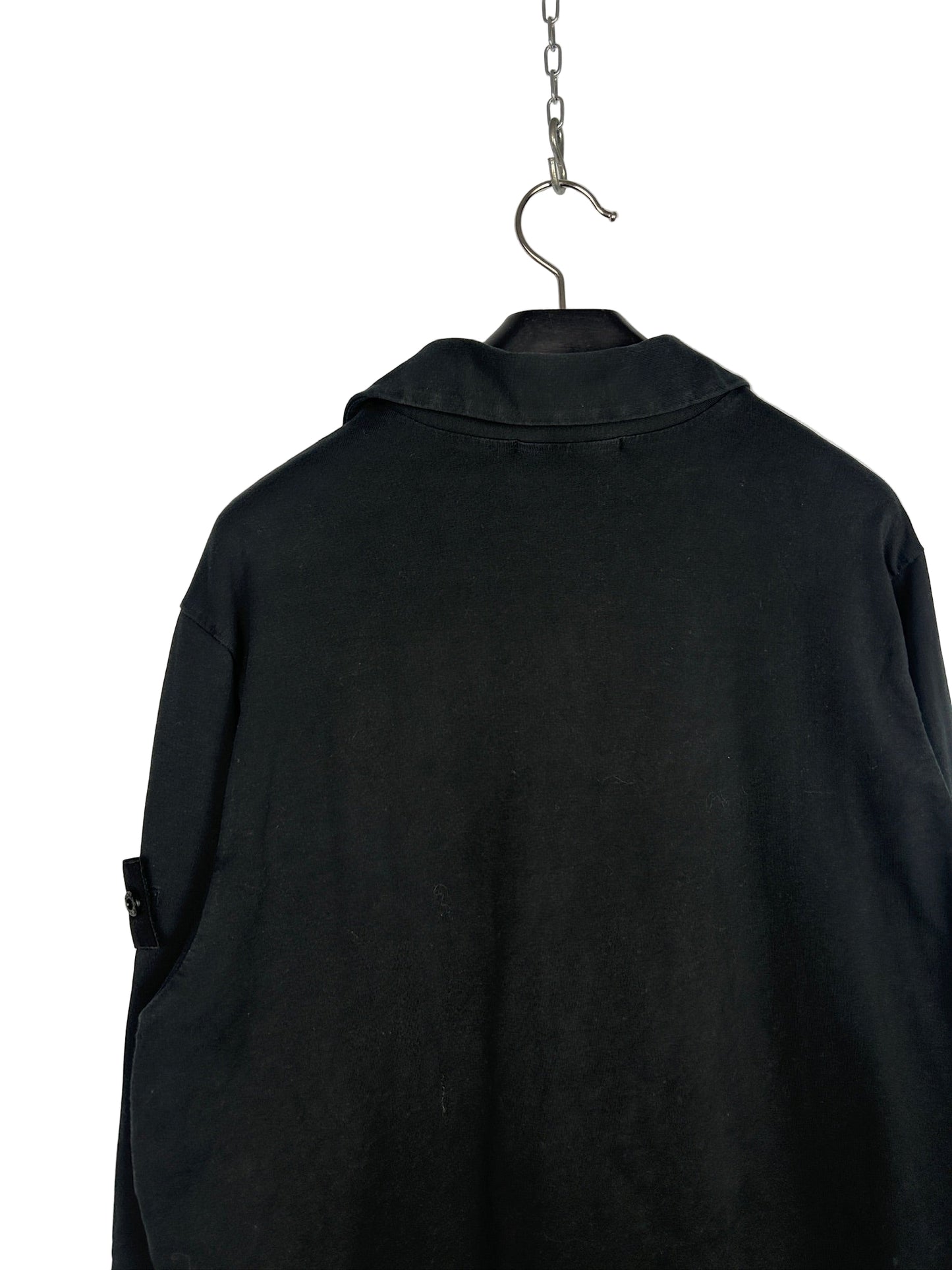 Felpa nera Ghost a mezza zip Stone Island - Taglia M