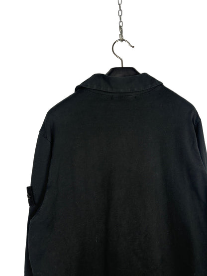 Felpa nera Ghost a mezza zip Stone Island - Taglia M