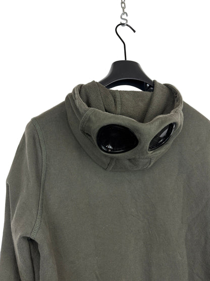Felpa Goggle grigia con zip e cappuccio C.P. Company - Taglia M