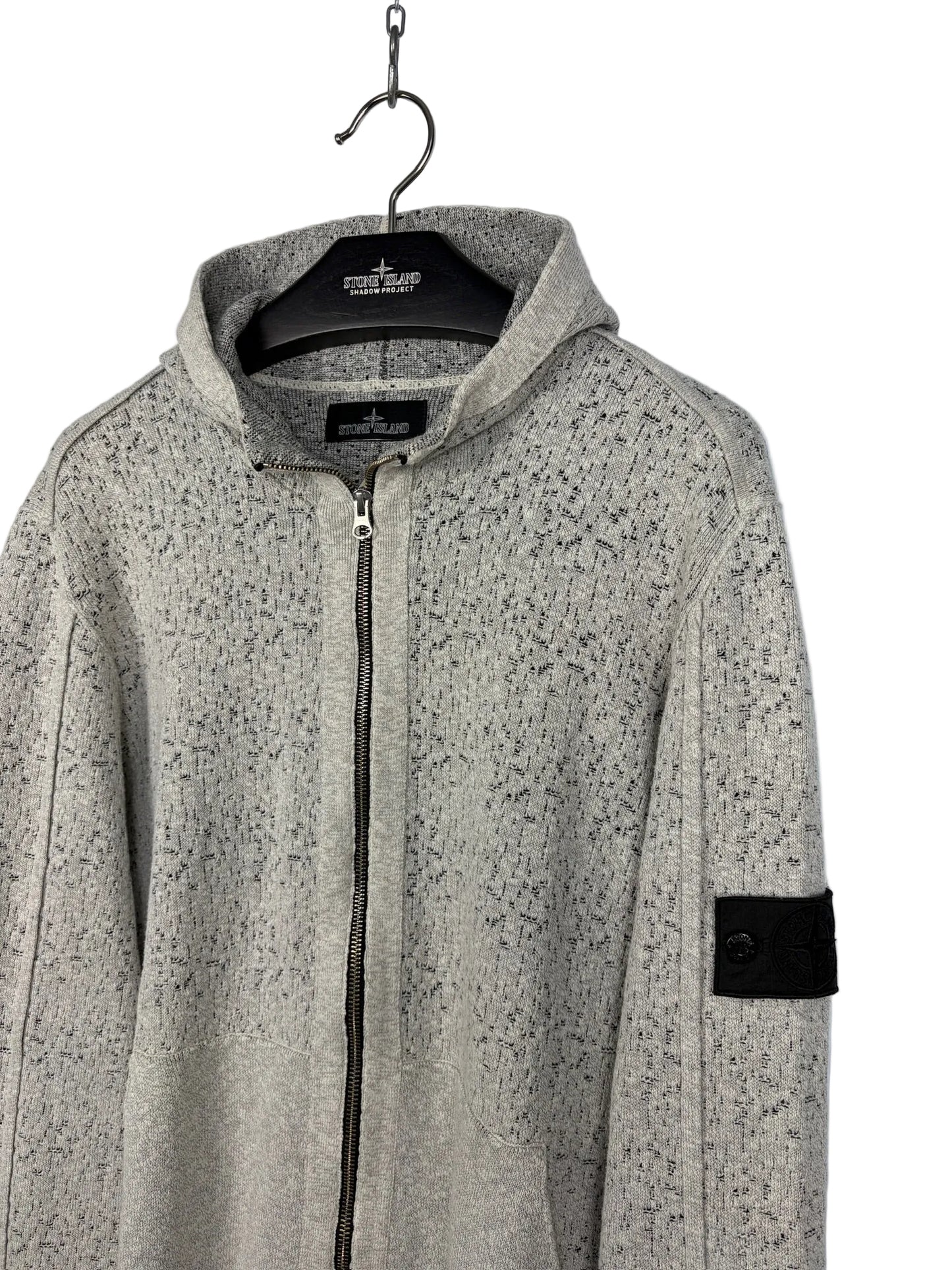 Felpa grigia con zip e cappuccio Stone Island Shadow Project - Taglia XL
