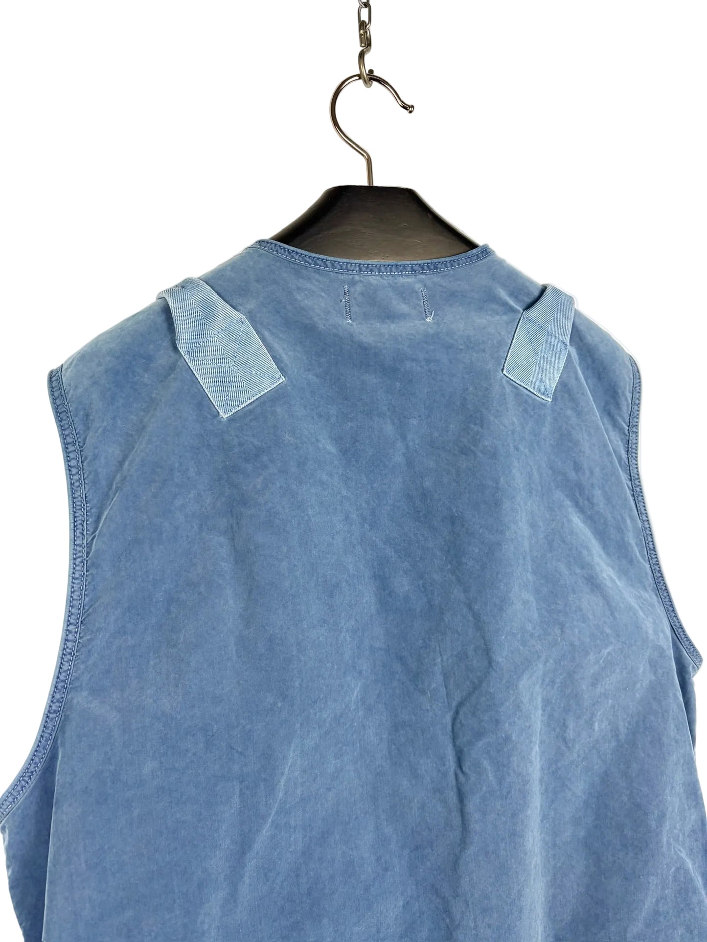 Giacca smanicato blu Denim Research Capo Campionario Stone Island (nuovo con cartellino) - Taglia L