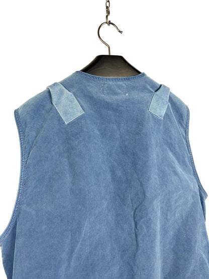 Giacca smanicato blu Denim Research Capo Campionario Stone Island (nuovo con cartellino) - Taglia L