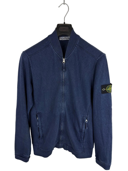 Felpa blu a collo alto con zip Stone Island - Taglia L