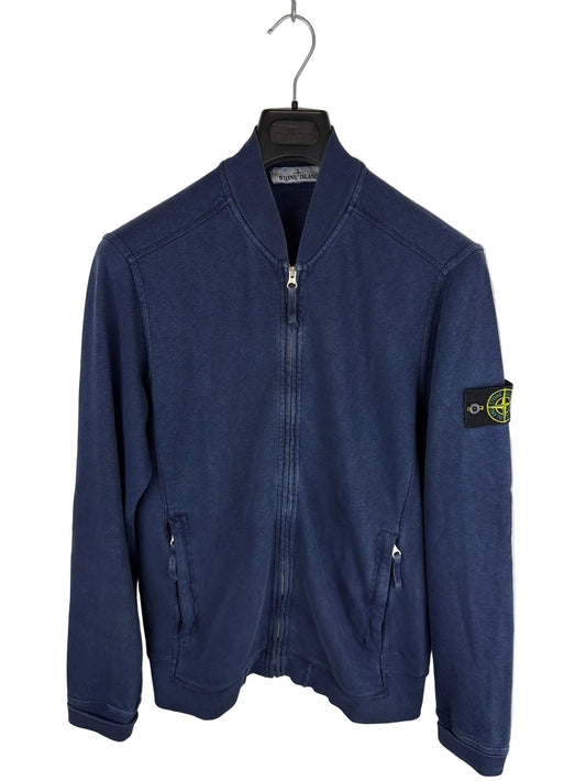 Felpa blu a collo alto con zip Stone Island - Taglia L