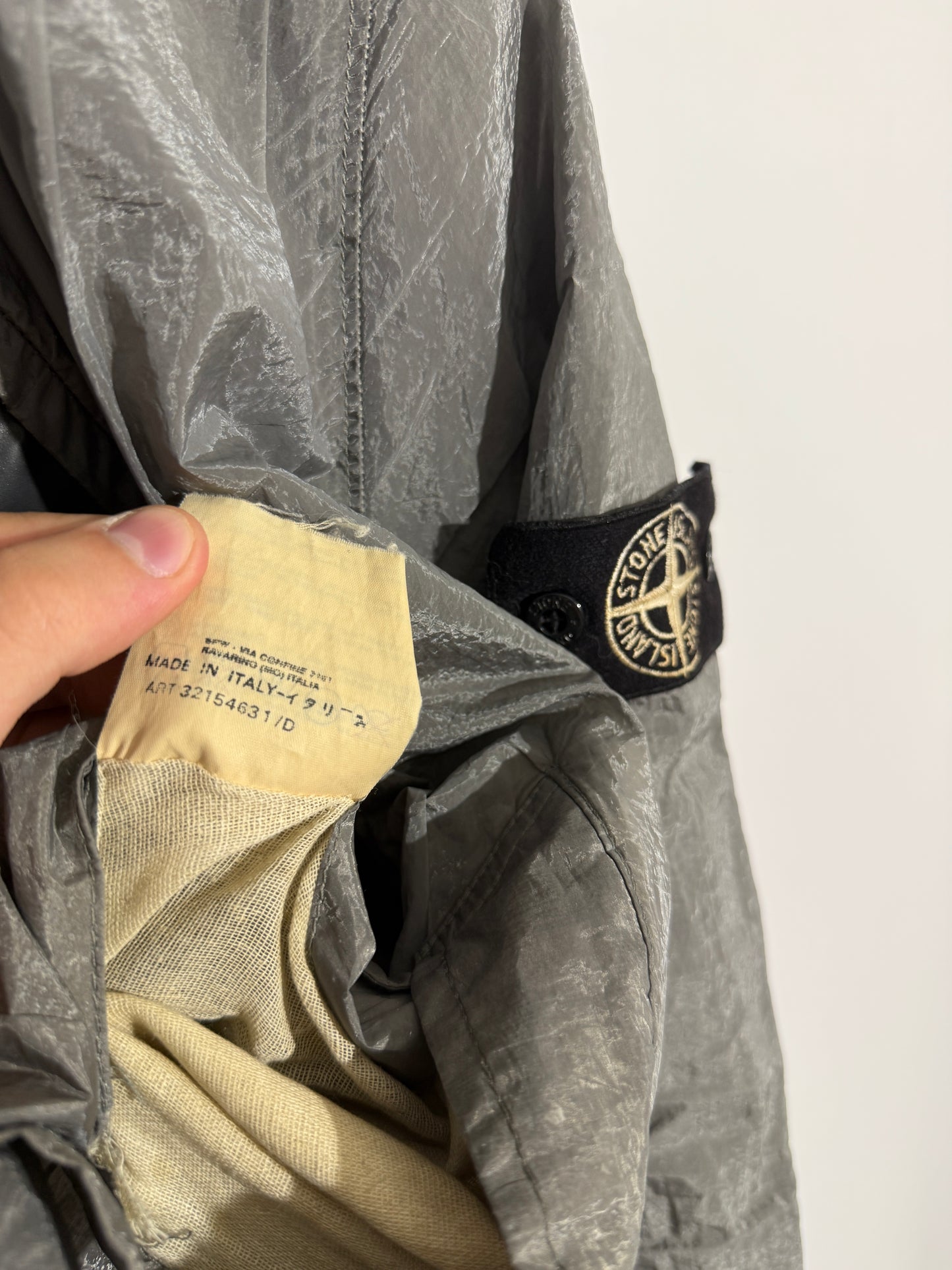 Giacca Vintage “Pure Metal Shell” del 2000 in Nylon metal Stone Island - Taglia M