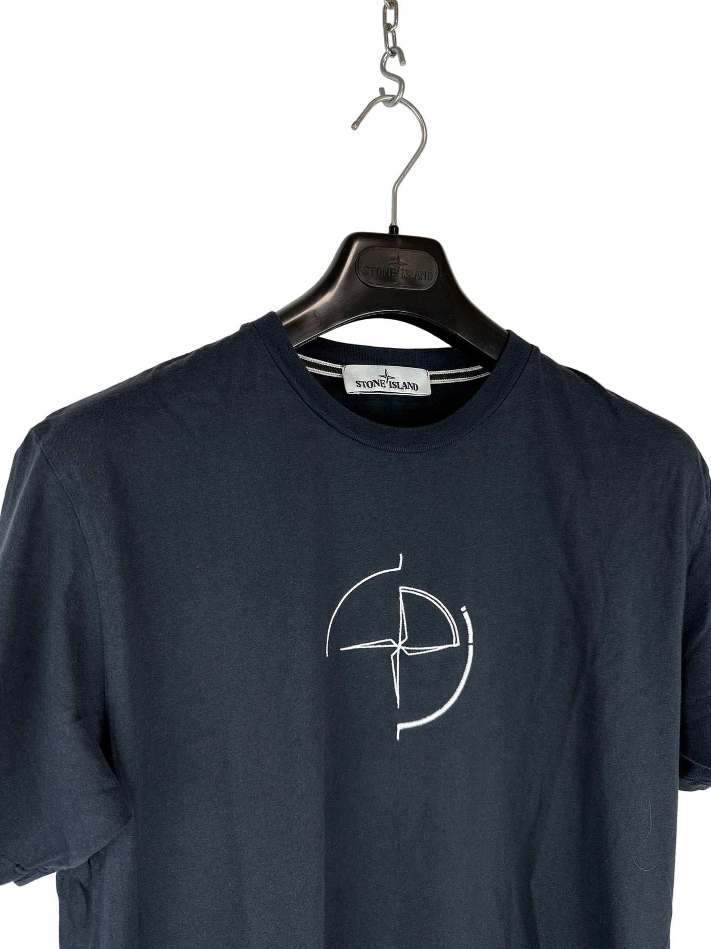 T-shirt blu navy con stampa Stone Island - Taglia M