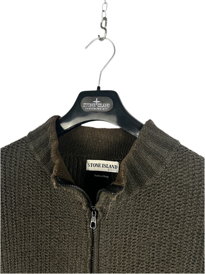Maglione Vintage marrone con zip Stone Island - Taglia XL