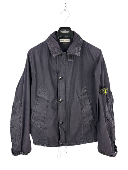 Giacca blu navy vintage Paul Harvey Stone Island con toppa sui gomiti - Taglia M