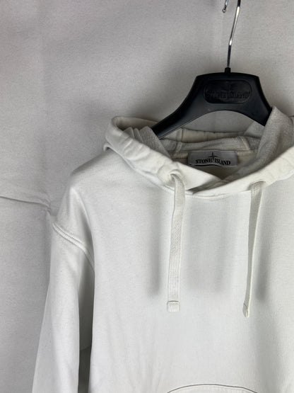 Felpa bianca con cappuccio Stone Island - Taglia S