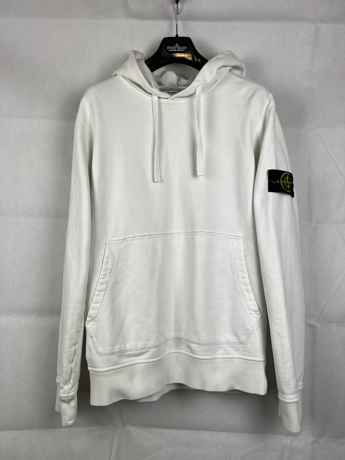 Felpa bianca con cappuccio Stone Island - Taglia XL