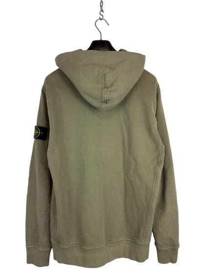 Felpa verde kaki con zip e cappuccio Stone Island - Taglia XL