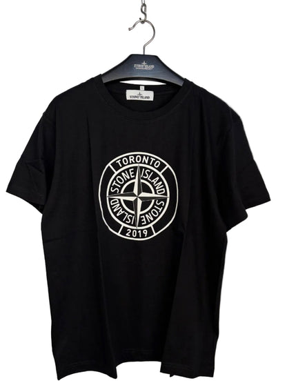 Promotional black t-shirt from the Toronto Stone Island shop - Size L