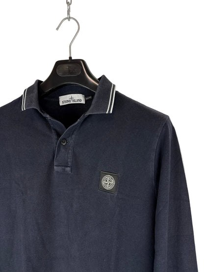 Polo blu a maniche lunghe Stone Island - Taglia M