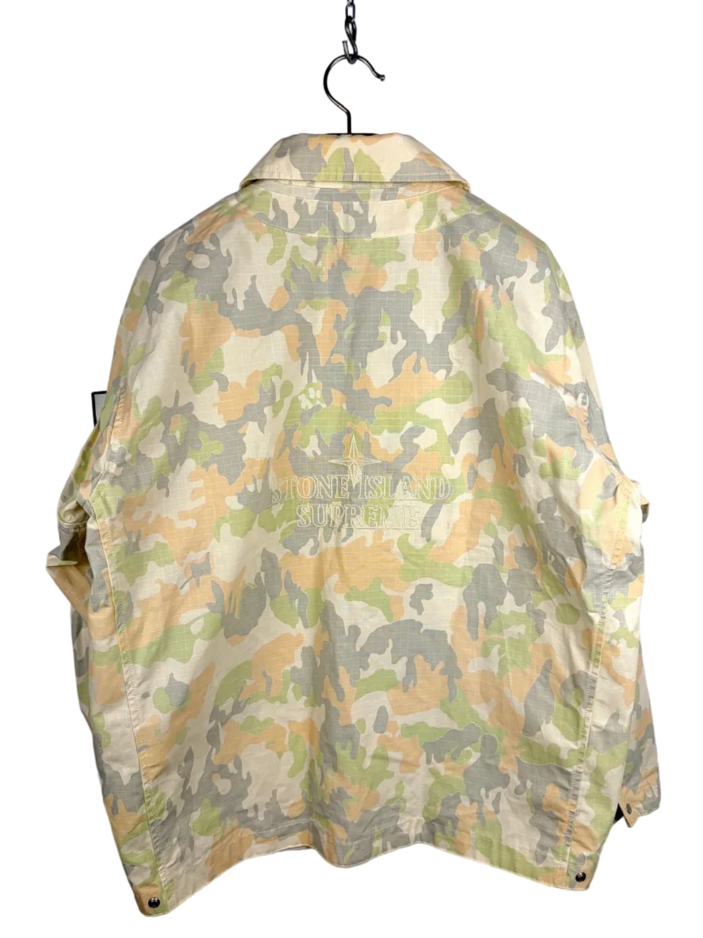 Supreme X Stone Island Camo Cotton Ripstop Reactive Ice Jacket (nuova con cartellino) - Taglia M