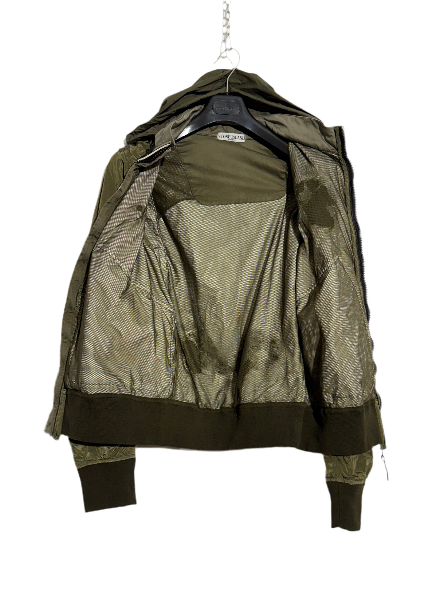 Giacca del 2008 in Nylon metal verde oliva Stone Island - Taglia M