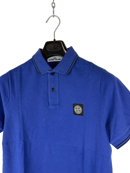 Stone Island Short-sleeve Blue Polo Shirt - Size S