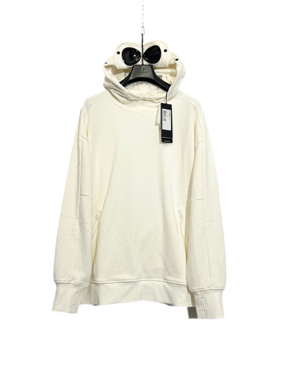 Felpa Goggle bianca con cappuccio C.P. Company (nuova con cartellino) - Taglia XL