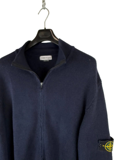 Maglione Vintage blu con zip Stone Island - Taglia XXL