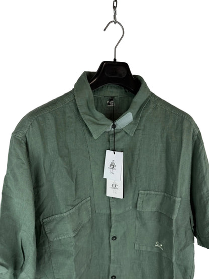 Camicia verde con taschini sul petto C.P. Company (nuova con cartellino) - Taglia 3XL