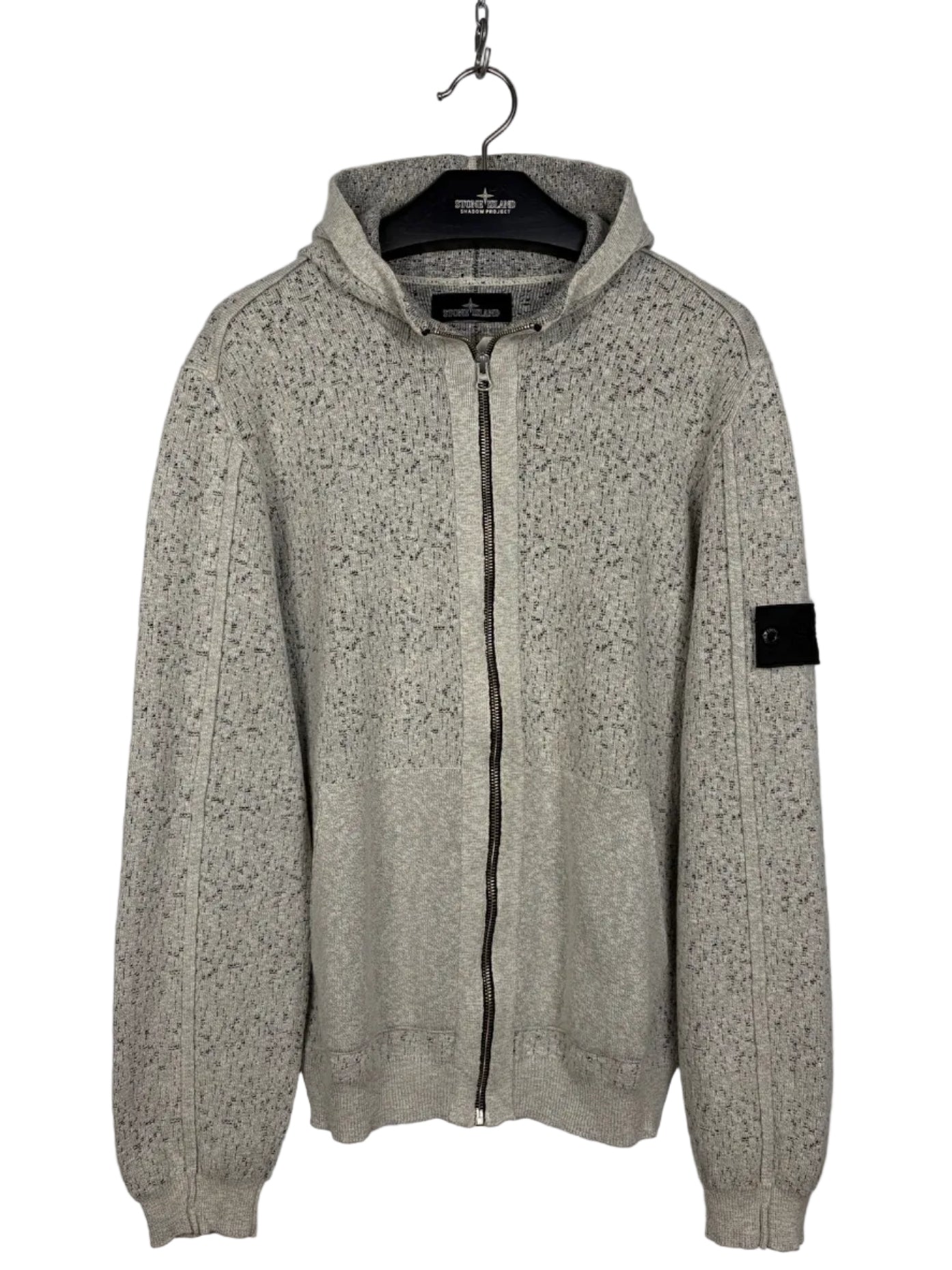 Felpa grigia con zip e cappuccio Stone Island Shadow Project - Taglia XL