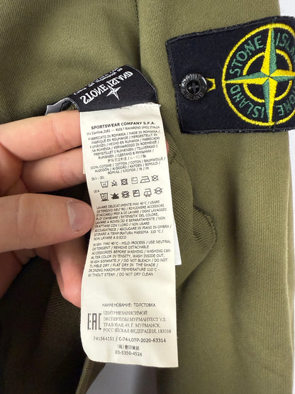 Felpa verde con cappuccio Stone Island (con cartellino) - Taglia M